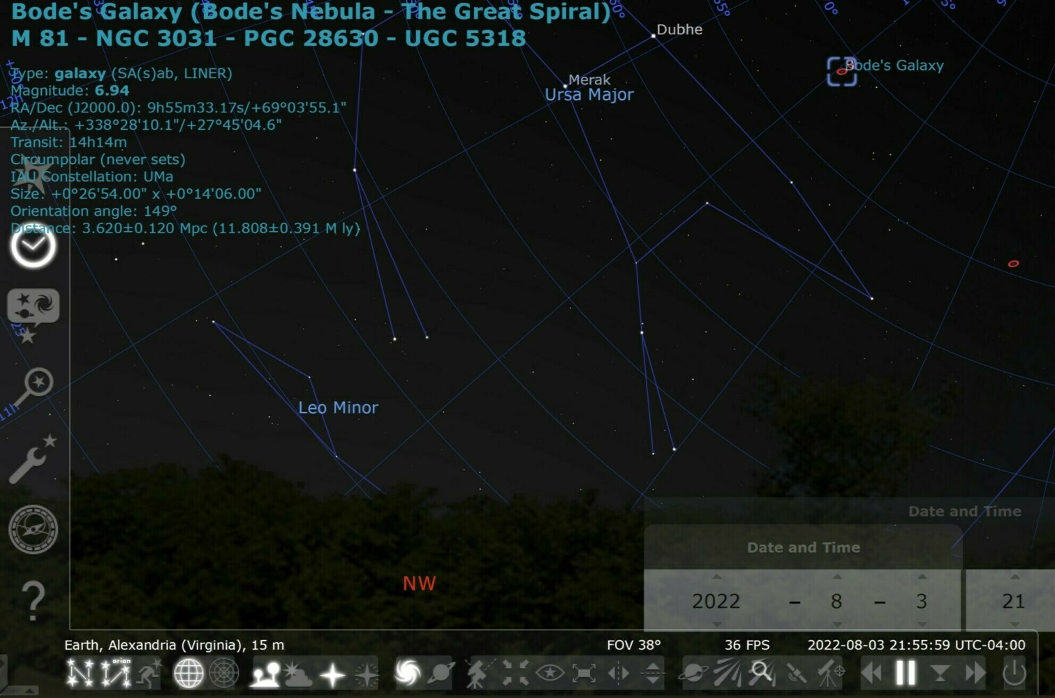 August 2022 Night Sky